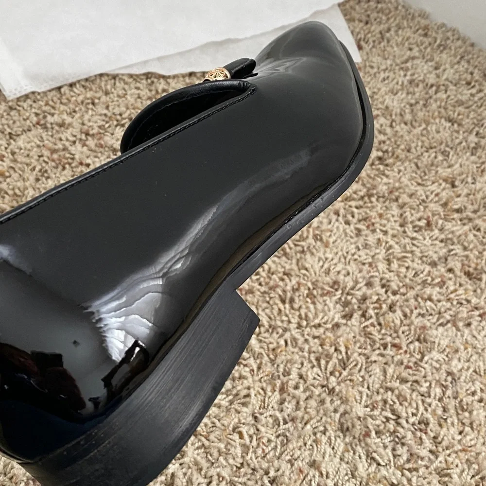 Moretti Gold Label Black Patent Tassel Slip On Loafers Size 11